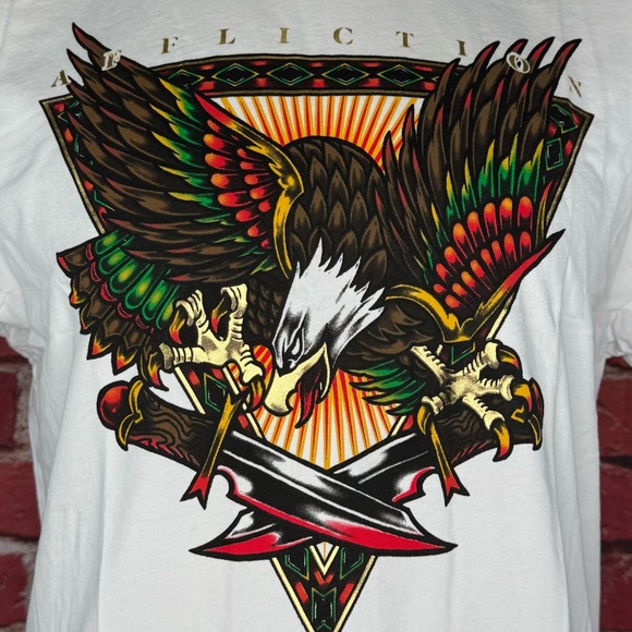 Affliction Black Label Men’s Eagle Short Sleeve T-shirt- XLarge - NWT - Picture 4 of 13
